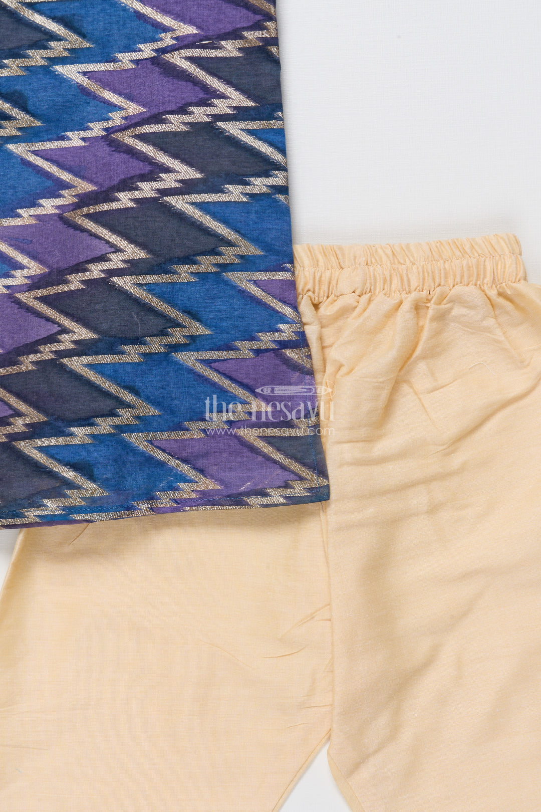 Boys Kurta Set with Banarasi Weave Design for Wedding and Ethnic Day