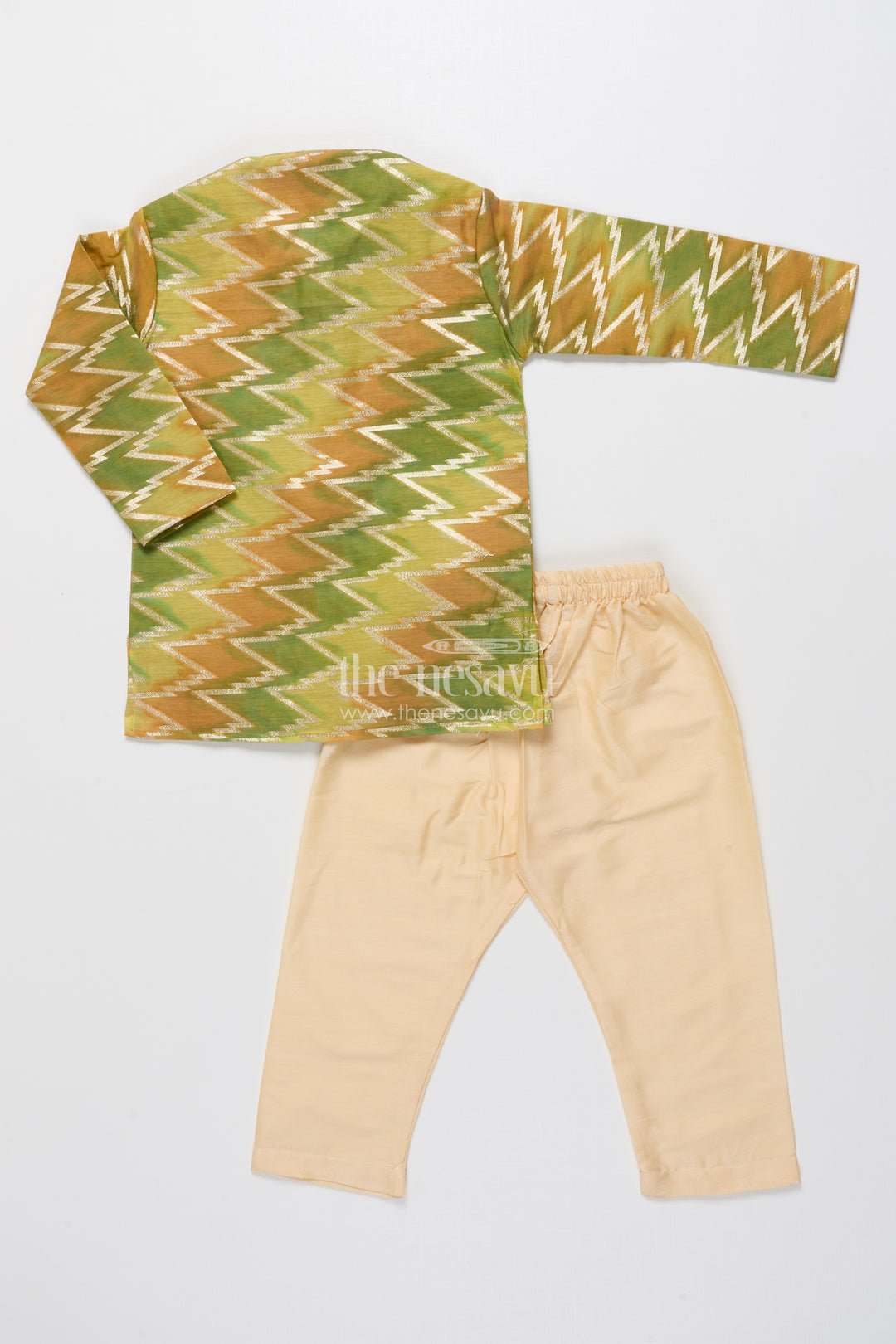 Traditional Banarasi Weave Boys Kurta Set for Cultural and Festive Wear