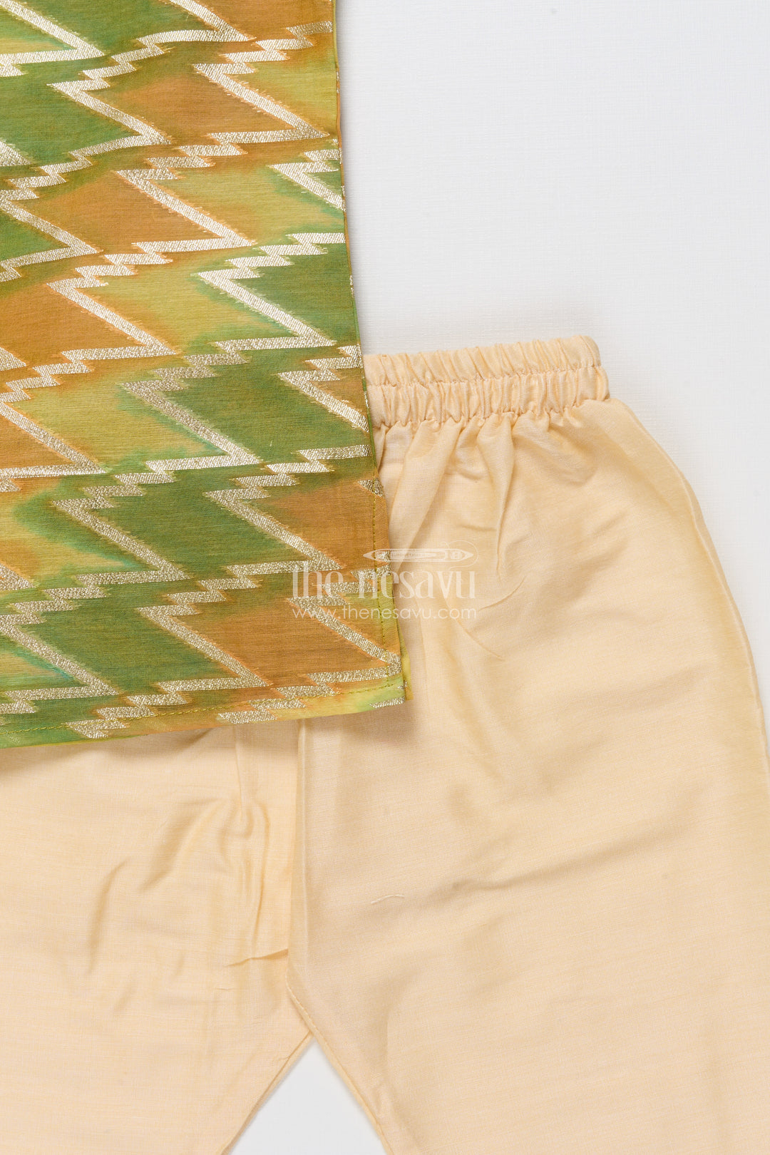 Traditional Banarasi Weave Boys Kurta Set for Cultural and Festive Wear
