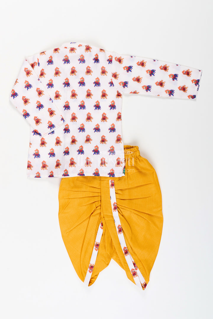 Boys dothi kurta set with cultural digital print design