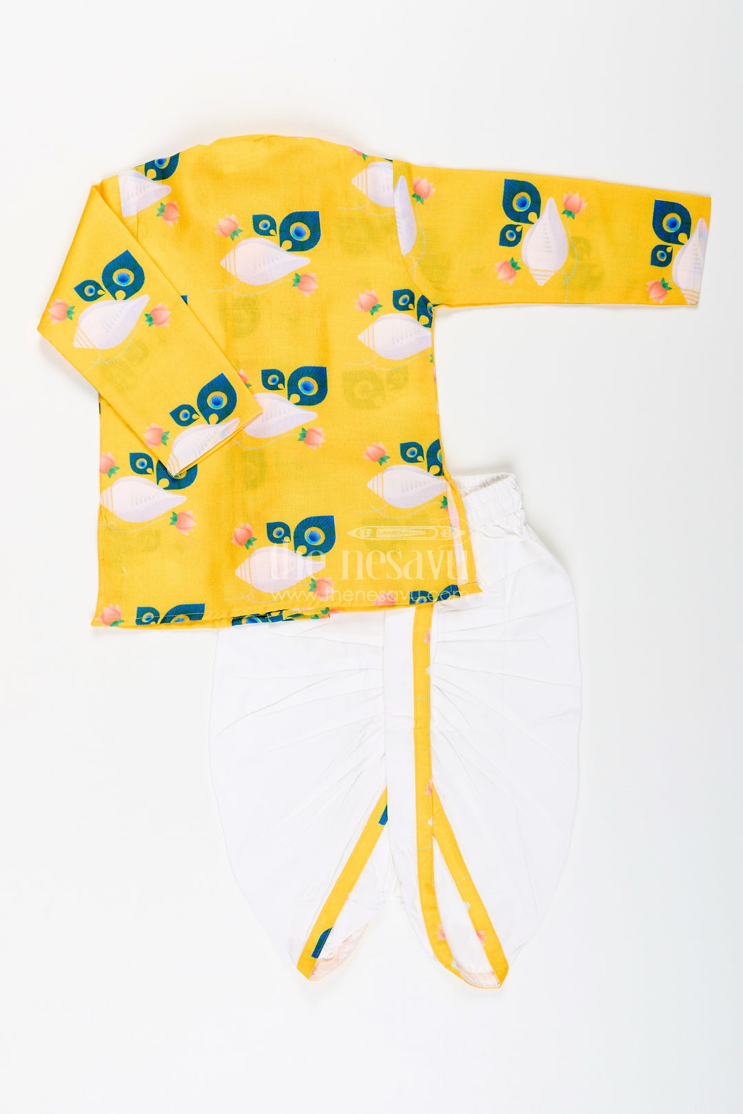 Boys traditional dothi set with playful digital print kurta