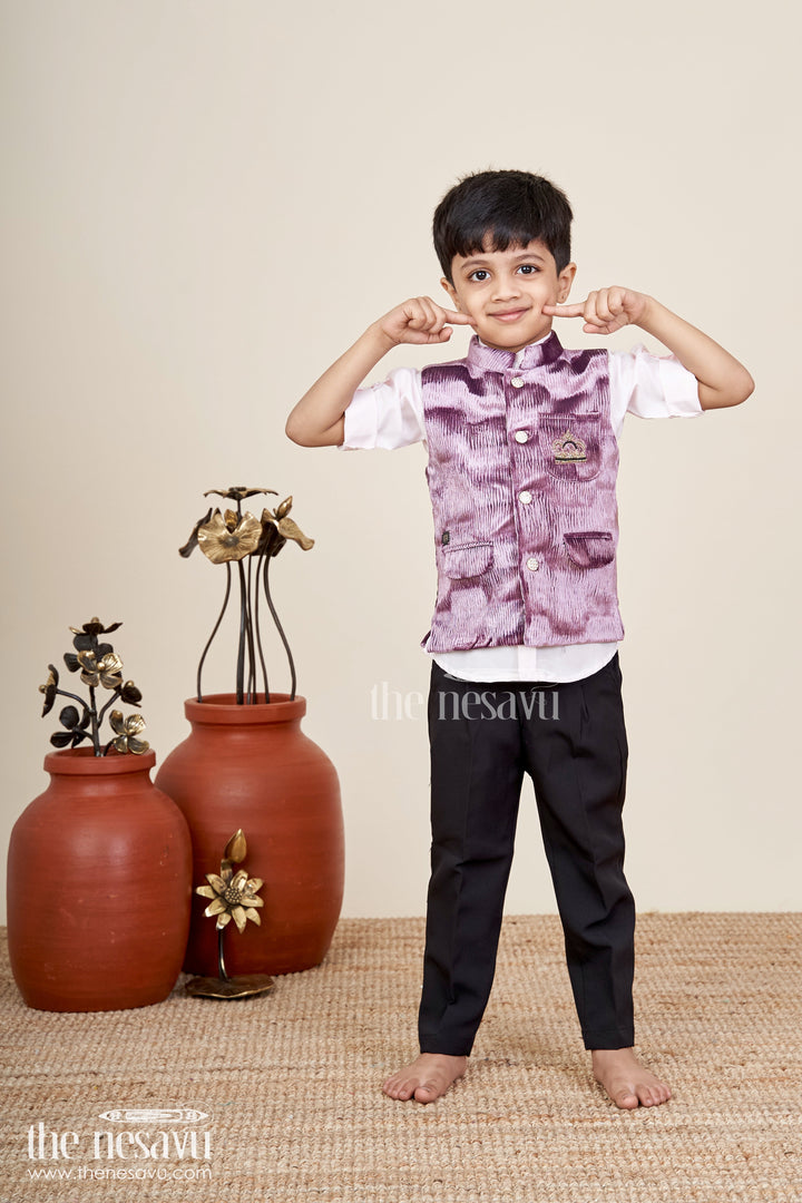 Fancy velvet jacket set for toddler boys for special occasions