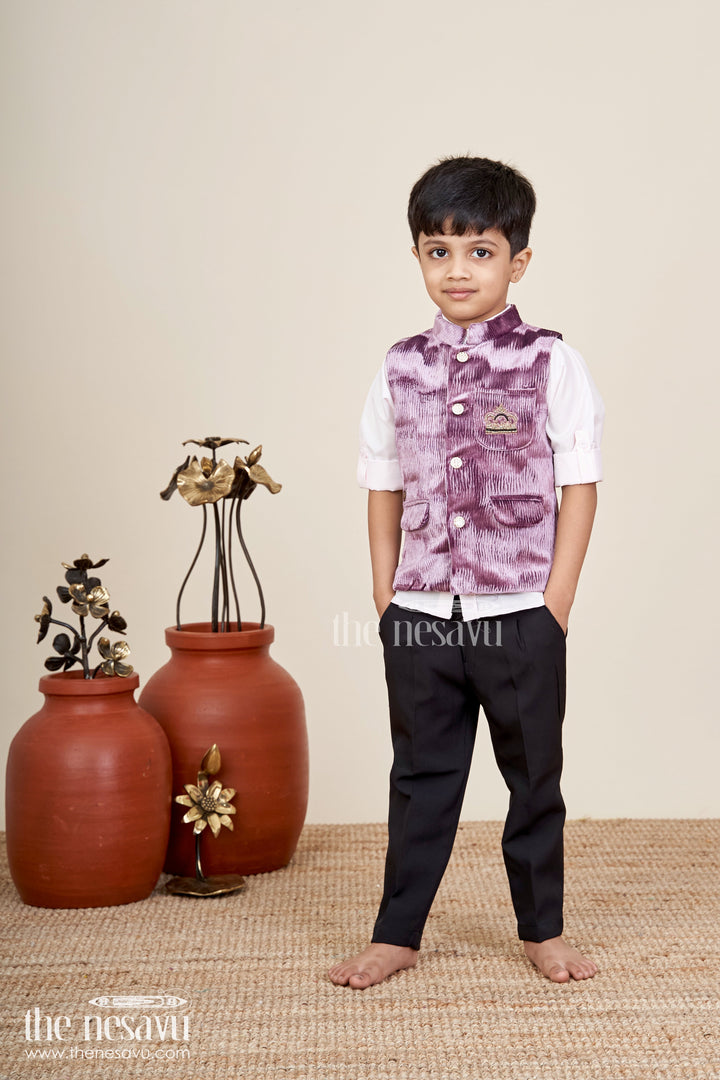 Fancy velvet jacket set for toddler boys for special occasions