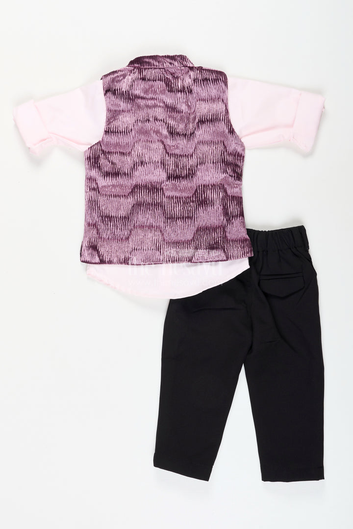 Fancy velvet jacket set for toddler boys for special occasions