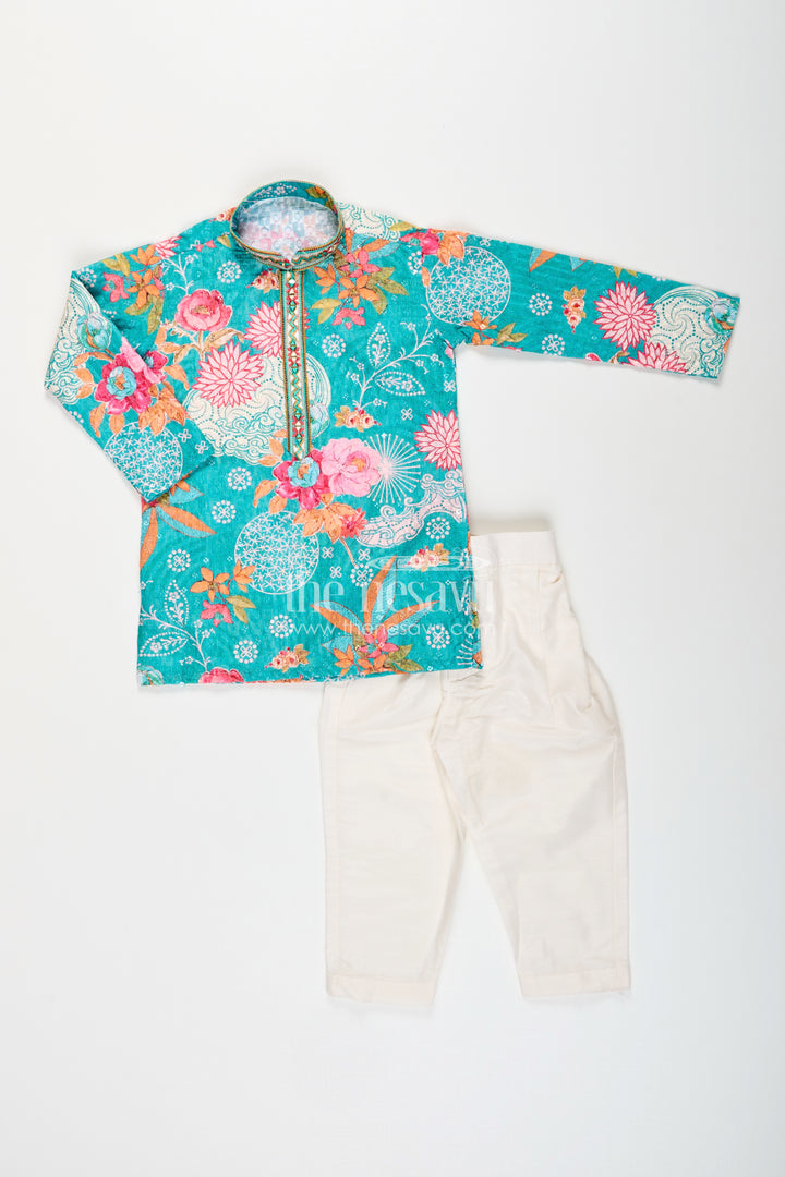 Boys silk kurta set for celebrations and cultural functions