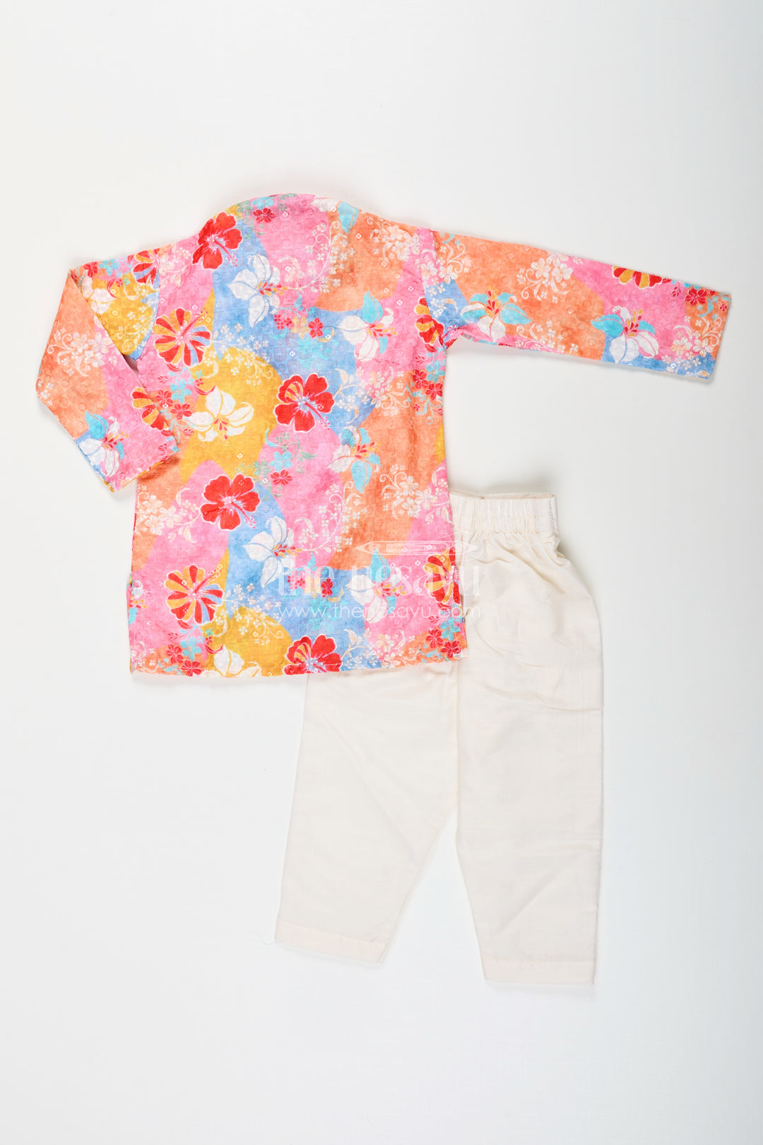 Kids ethnic kurta set with vibrant prints for celebrations