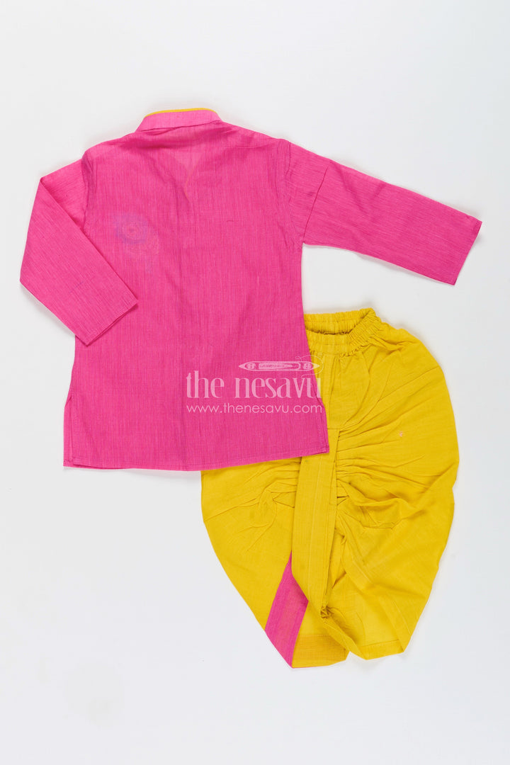 Boys cotton dhoti set for temple visits and family functions