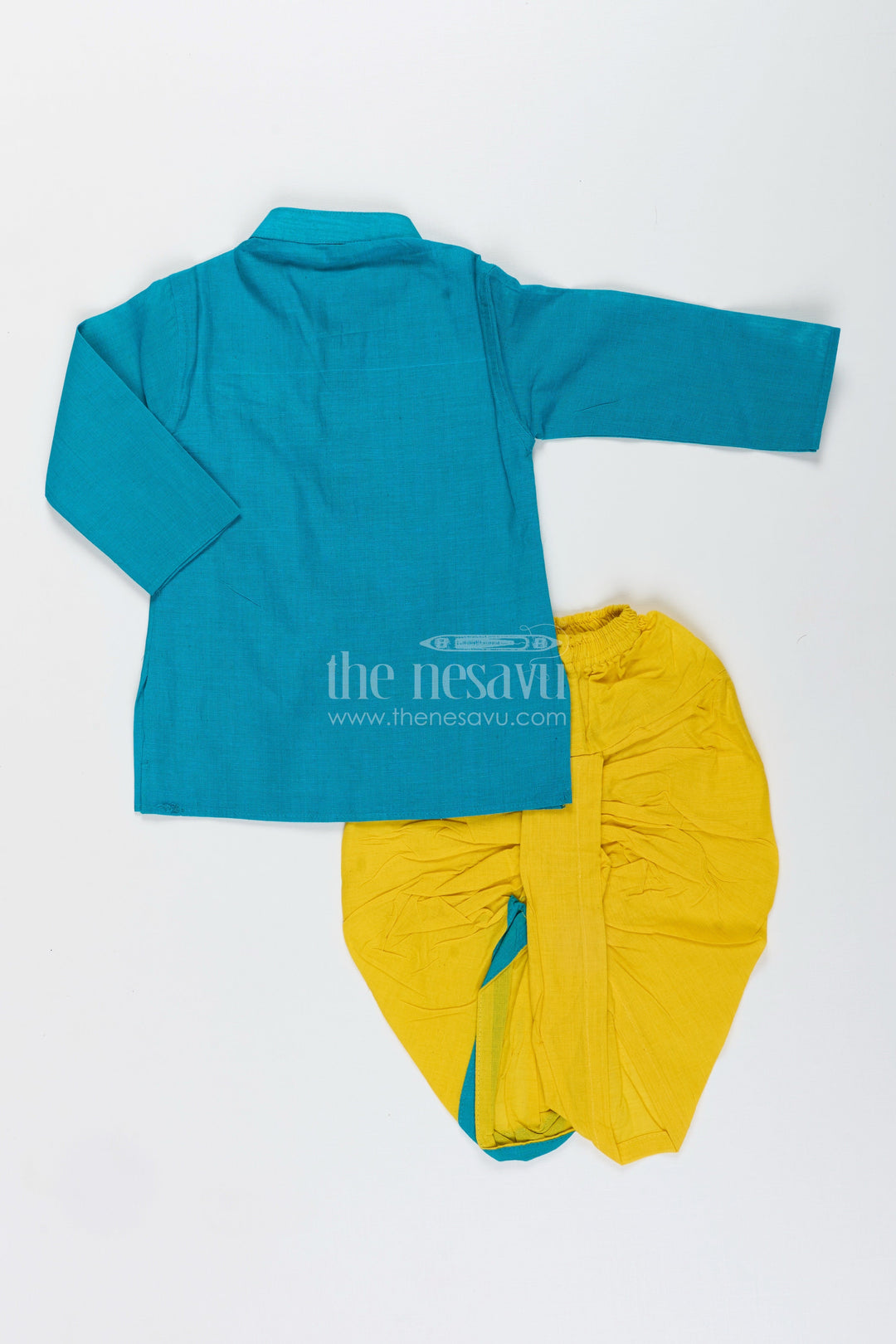 Boys cotton dhoti set for traditional school events and poojas