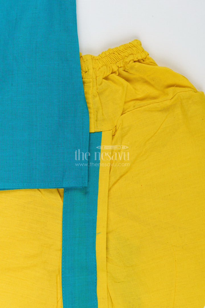 Boys cotton dhoti set for traditional school events and poojas