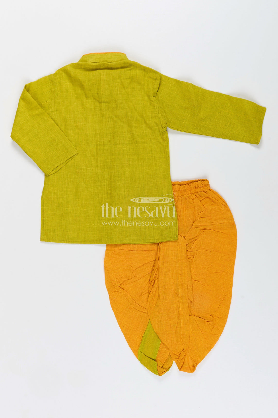 Toddler boys embroidered dhoti set for festive and cultural functions