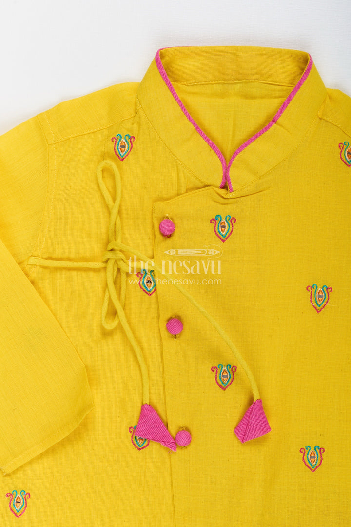Boys embroidered dhoti set for festive functions and cultural dressing