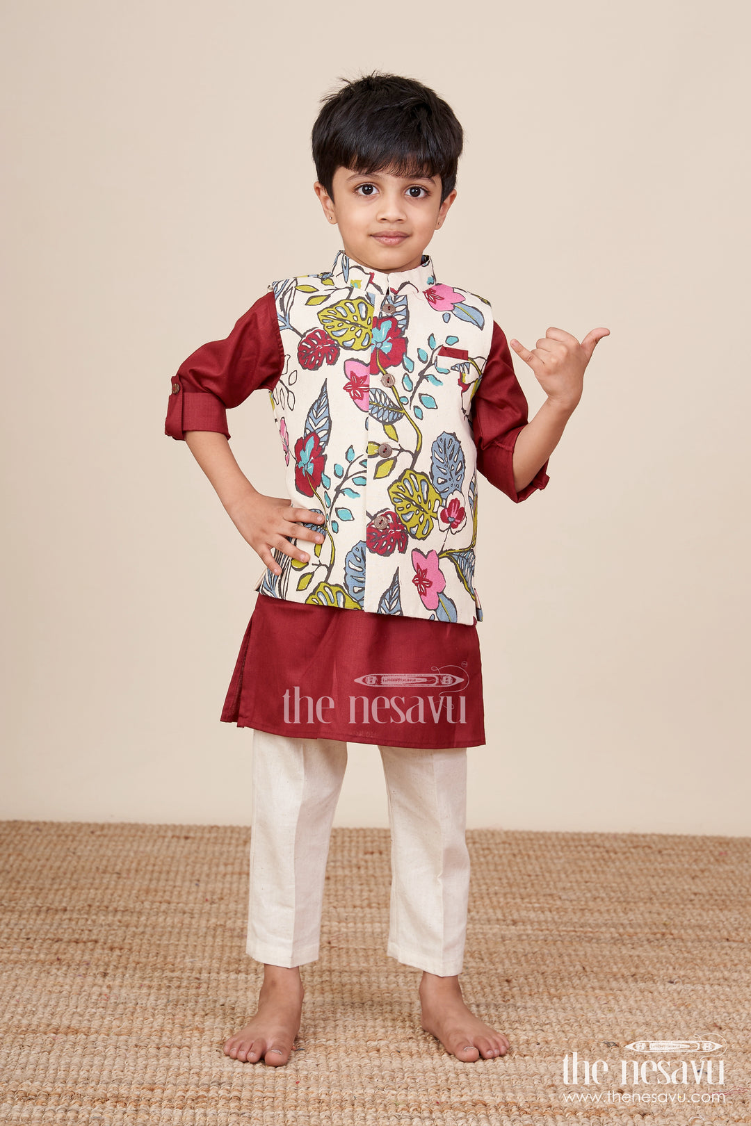Toddler boys festive jacket set for weddings and family events