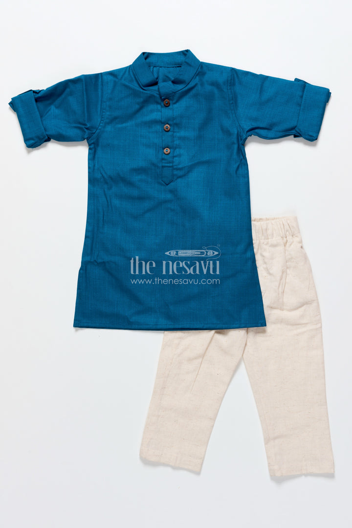 Baby boys cotton jacket kurta set for festive and cultural wear