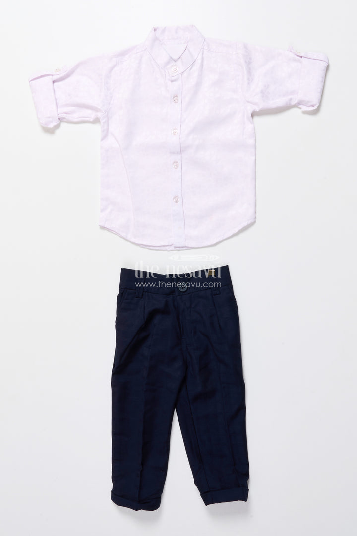 Boys formal kurta set with elegant cotton jacket for weddings and receptions