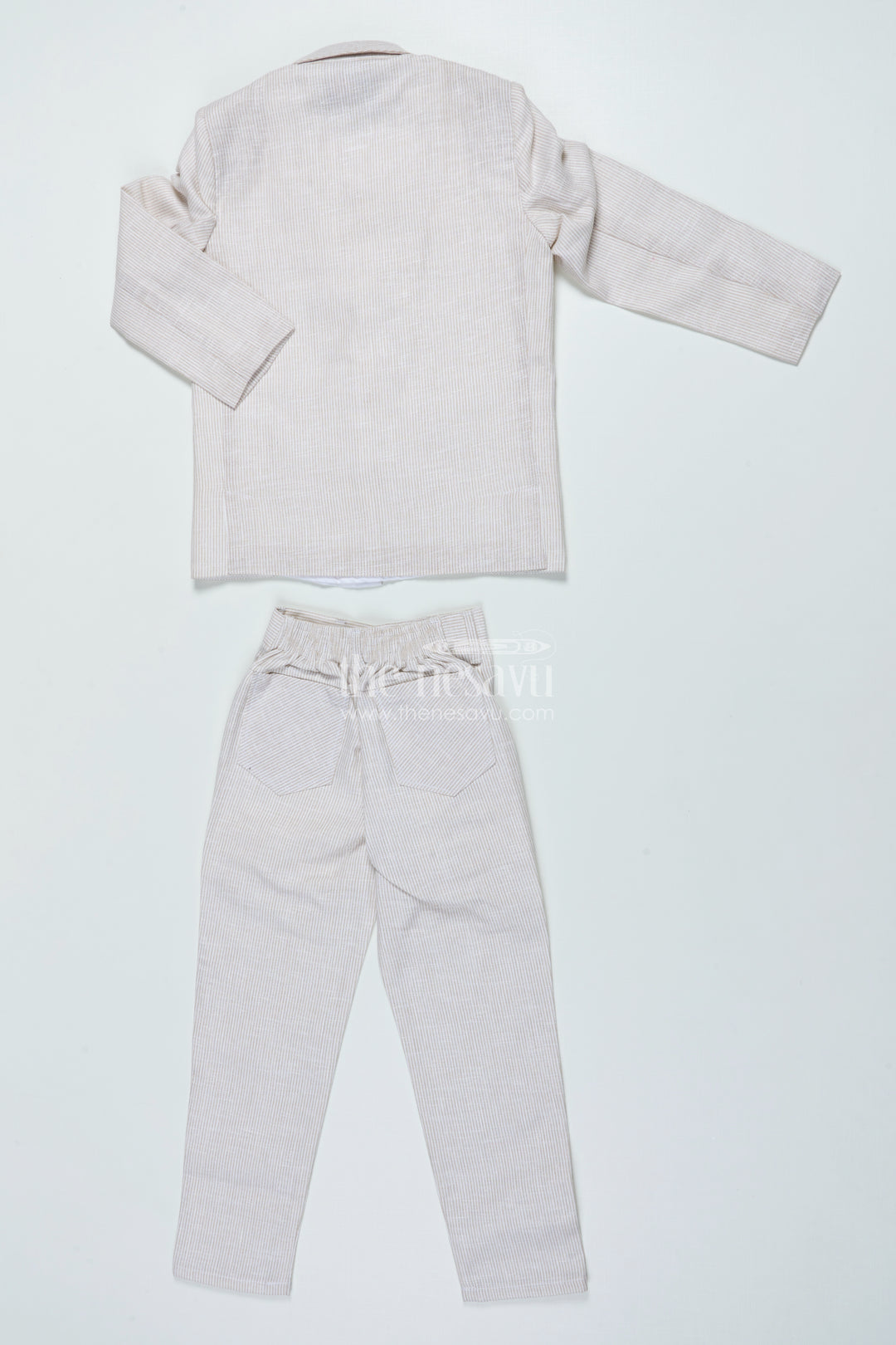 Boys Three-Piece Blazer Set with Bow Tie for Weddings and Celebrations