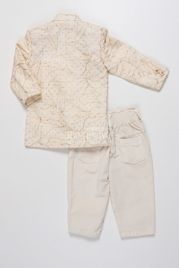 Boys Ethnic Wear Set In Raw Silk for Wedding and Festive Occasions