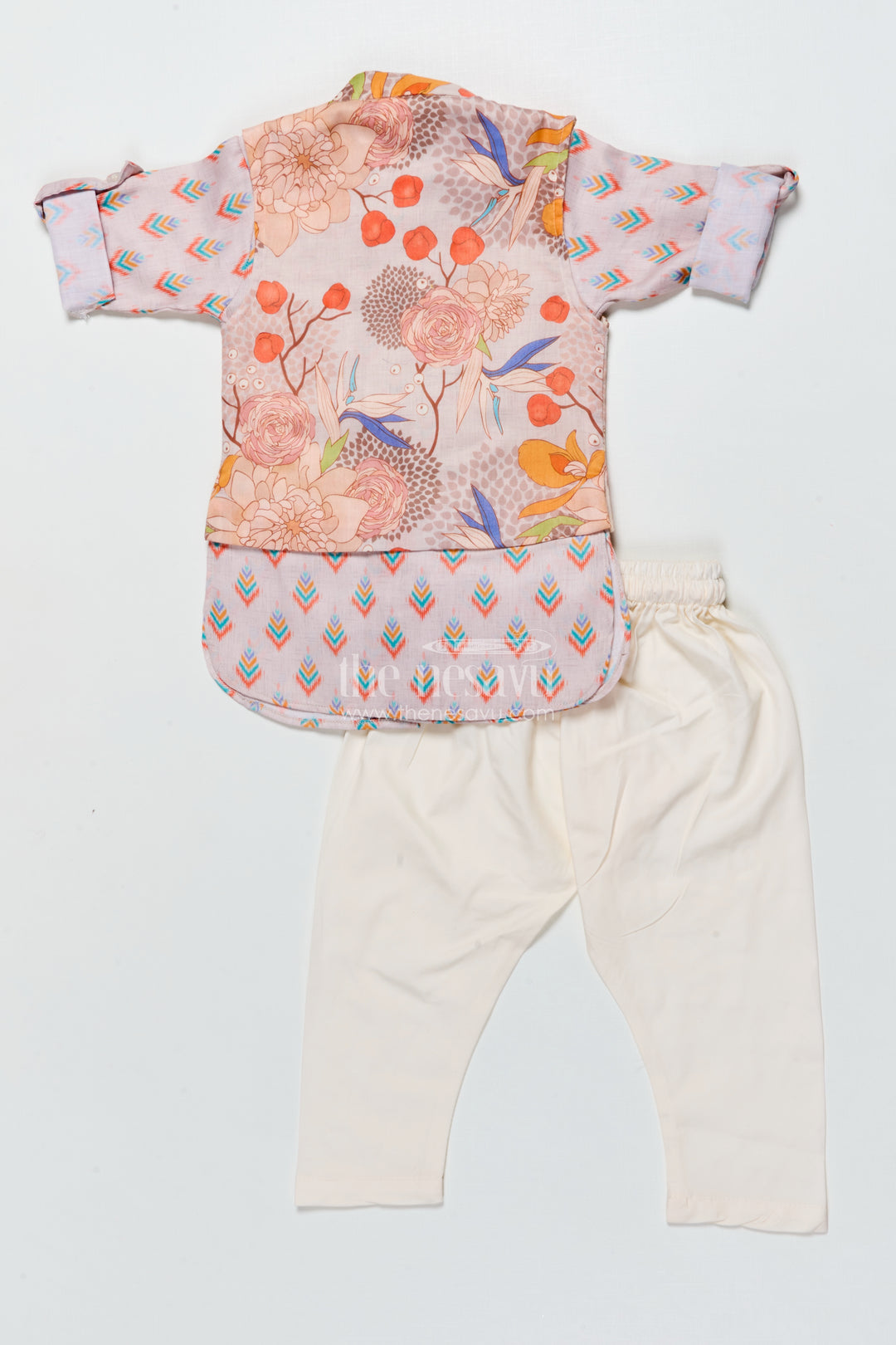 Boys Kurta Pajama with Printed Jacket for Weddings and Ethnic Functions