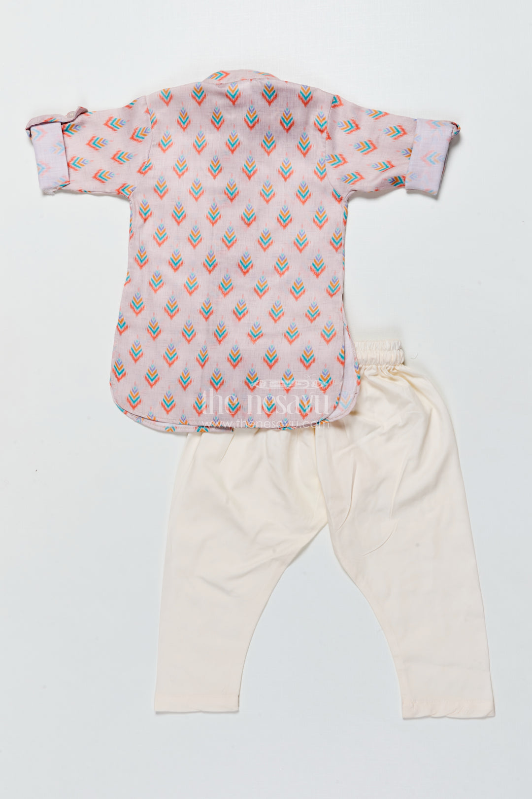 Boys Kurta Pajama with Printed Jacket for Weddings and Ethnic Functions