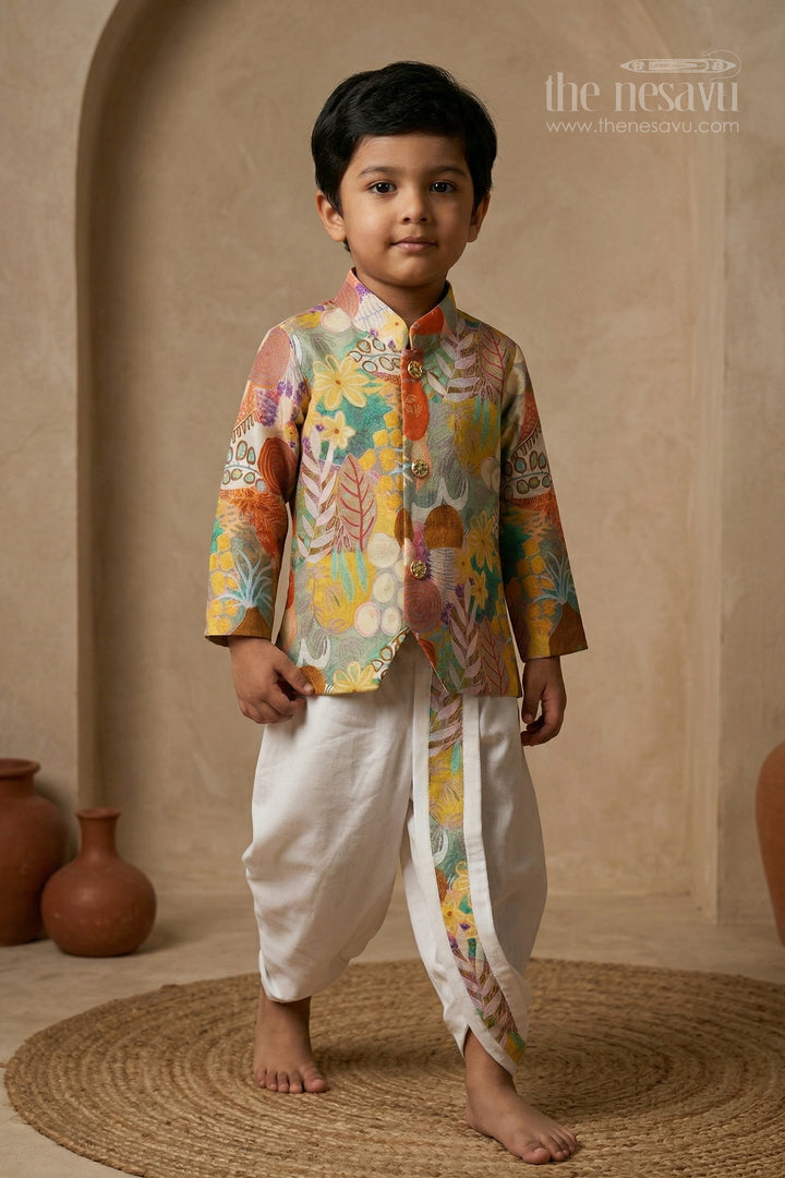 Boys Traditional Dhoti Set for Festivals and Cultural Celebrations