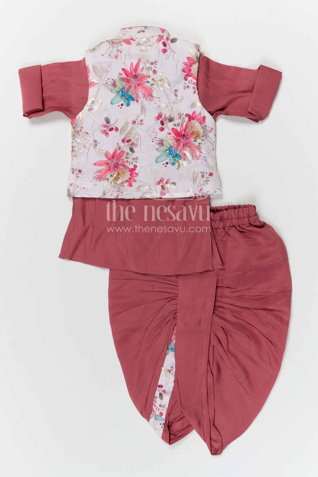 Boys Dhoti Set with Jacket for Festive Celebrations and Temple Visits