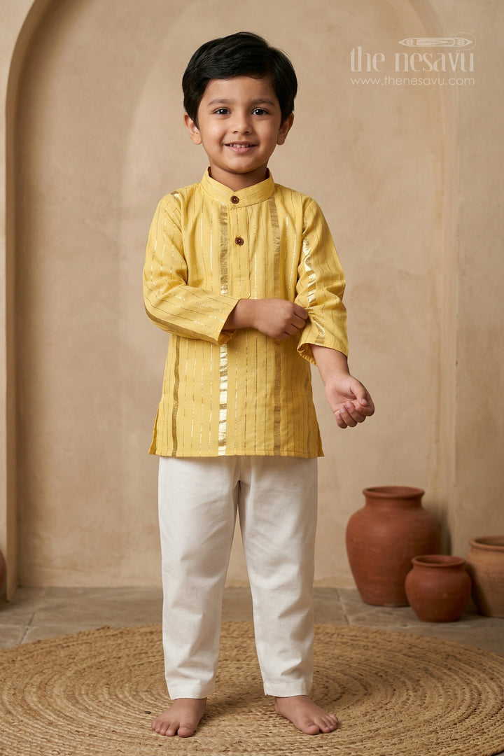 Boys Festive Kurta Set for Celebrations and Temple Functions