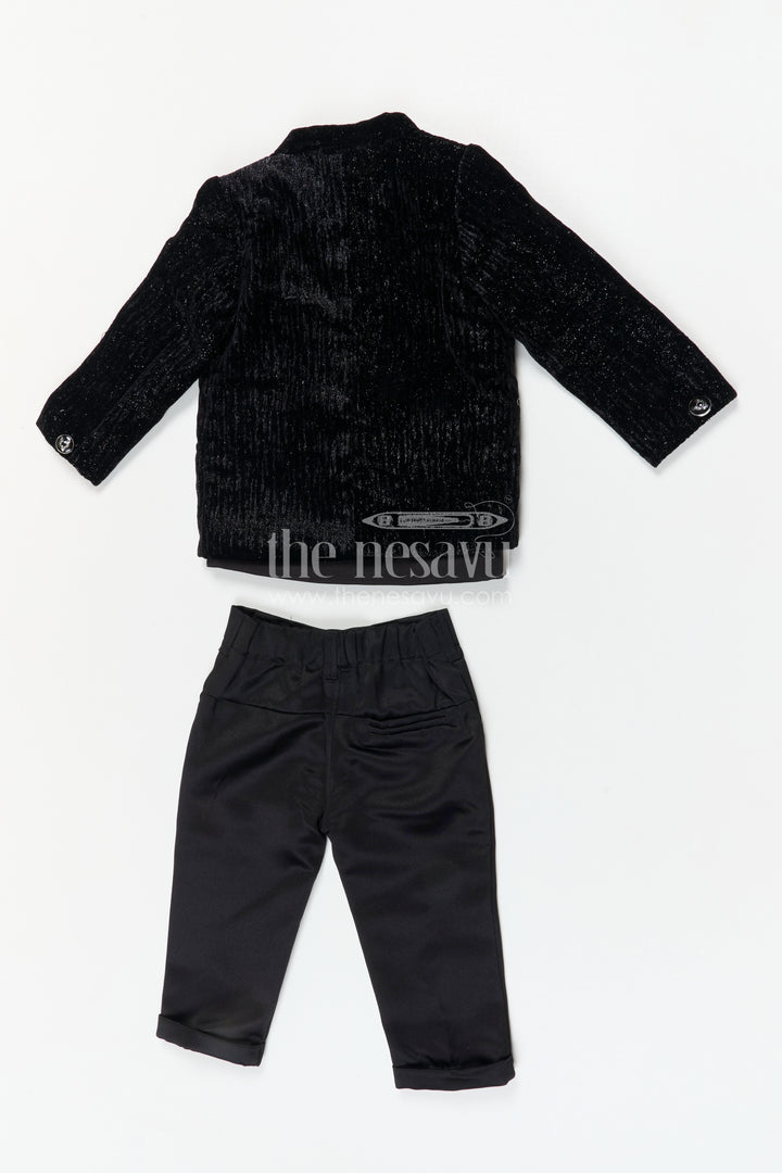 Boys Party Wear Velvet Jacket Set for Weddings and Evening Events