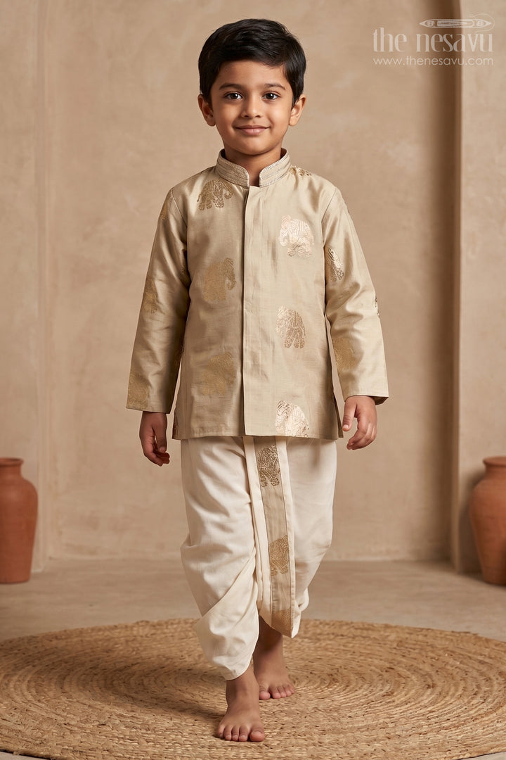 Baby Boys Dhoti Set for Naming Ceremony and Festive Traditions