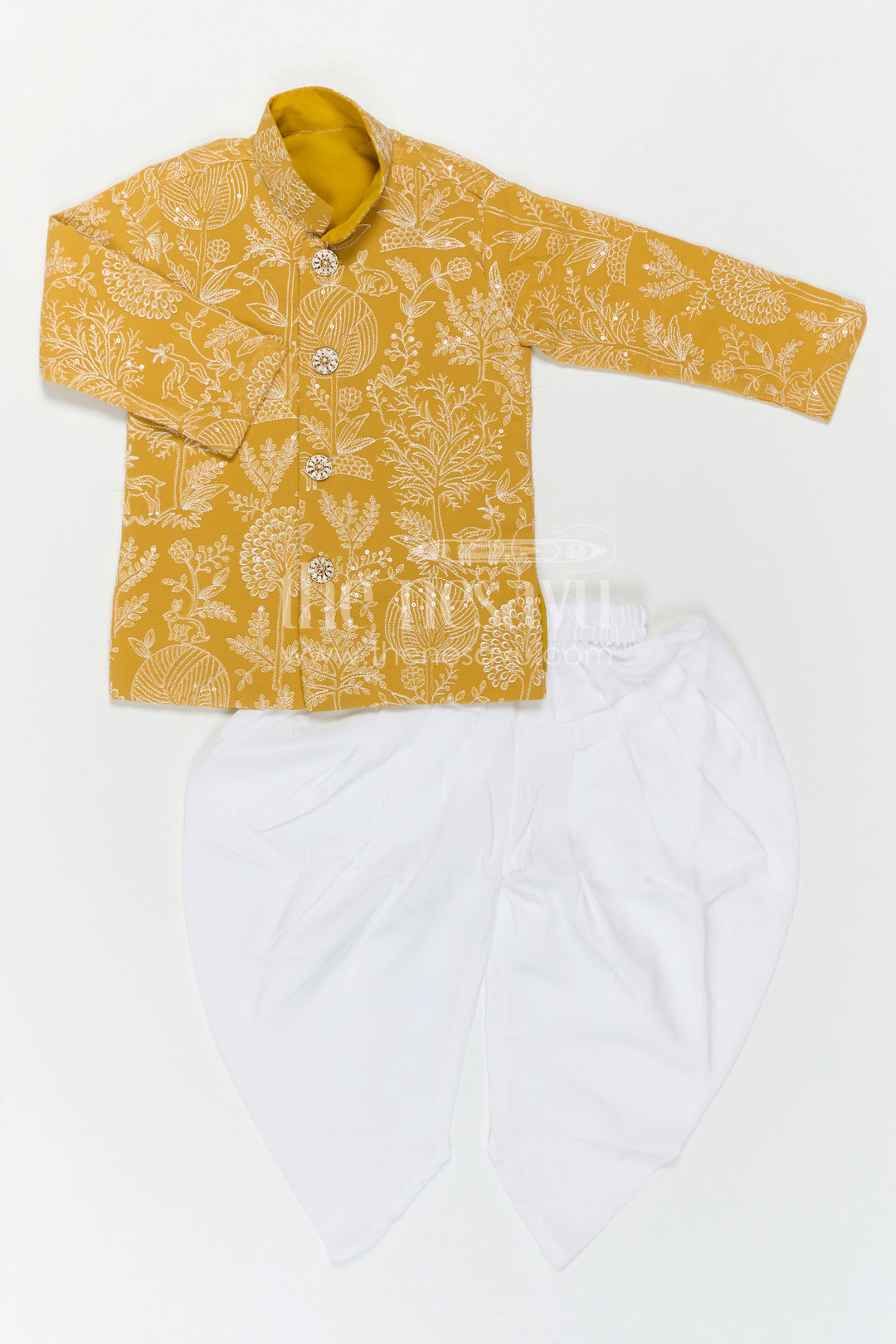 Kids Boys Dhoti Outfit for Temple Visits and Cultural Functions