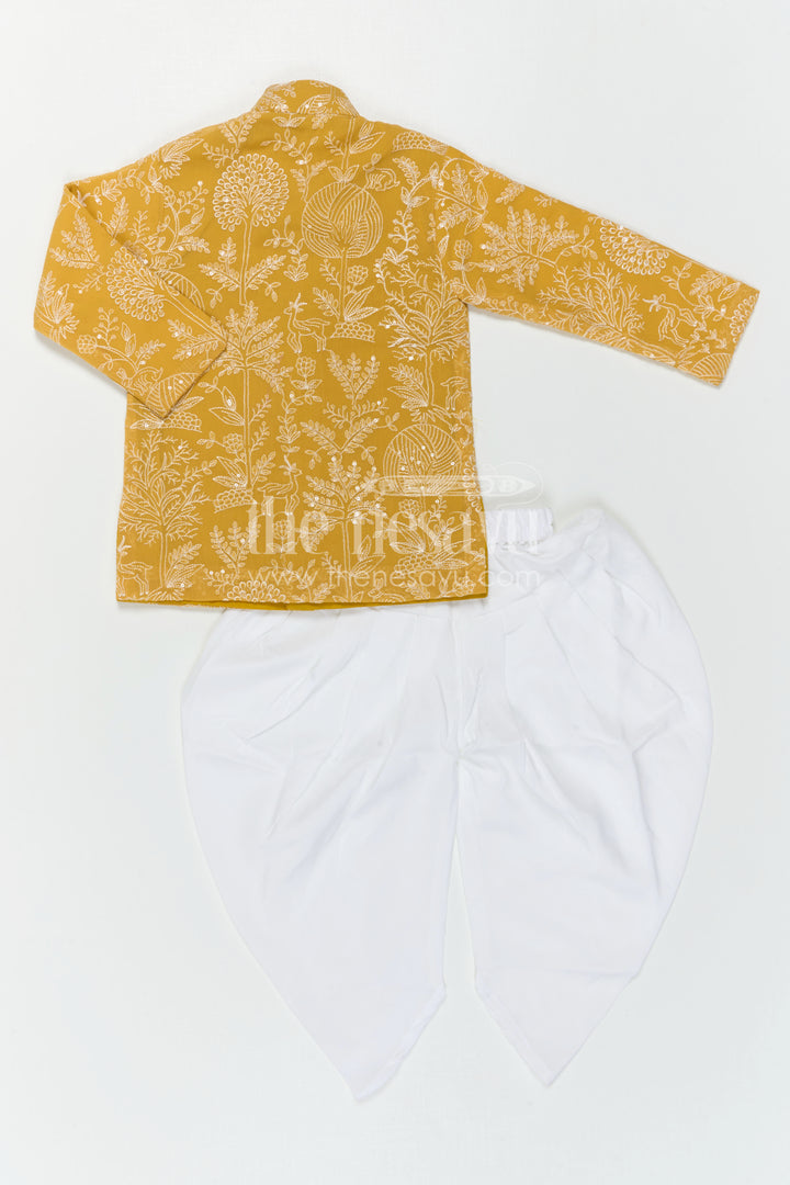Kids Boys Dhoti Outfit for Temple Visits and Cultural Functions