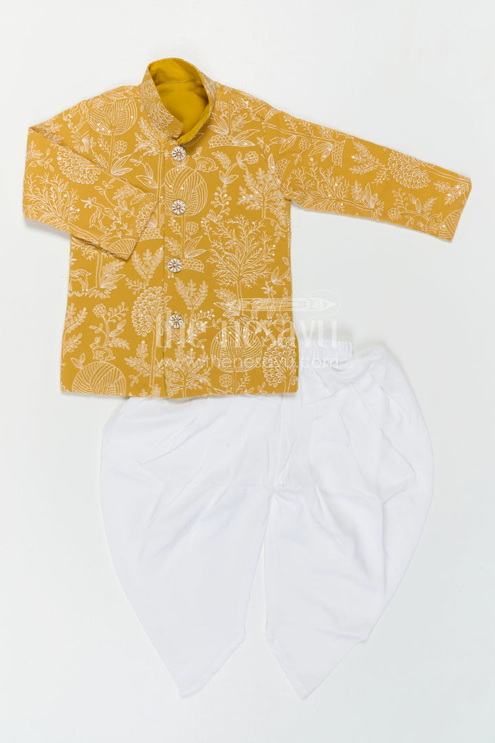 Kids Boys Dhoti Outfit for Temple Visits and Cultural Functions