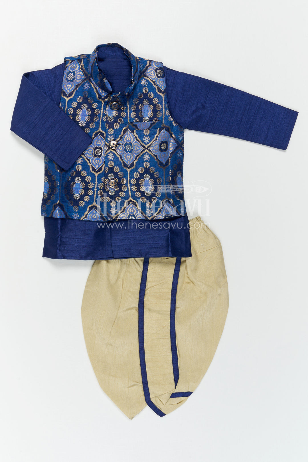 Boys Dhoti Set with Jacket for Traditional Ceremonies and Celebrations