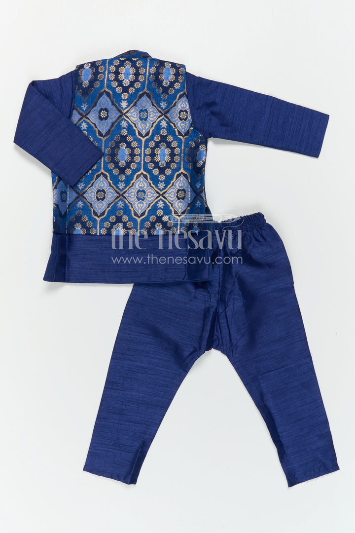 Boys Dhoti Set with Jacket for Traditional Ceremonies and Celebrations