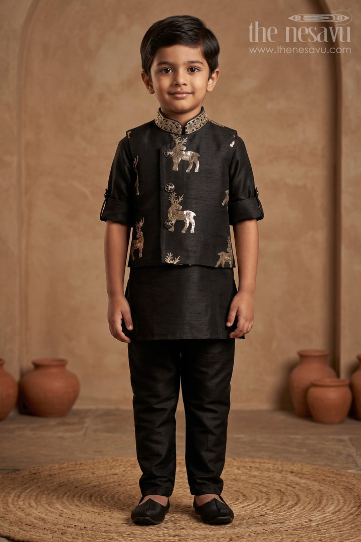 Boys Designer Jacket Set for Festive Occasions and Evening Events