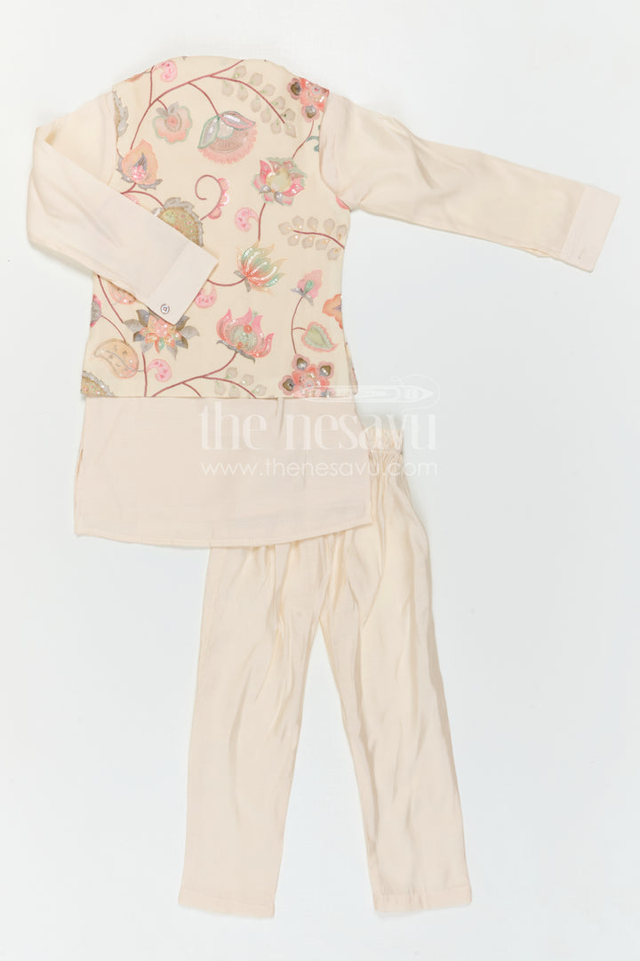 Boys Ethnic Jacket Kurta Set for Celebrations and Family Gatherings