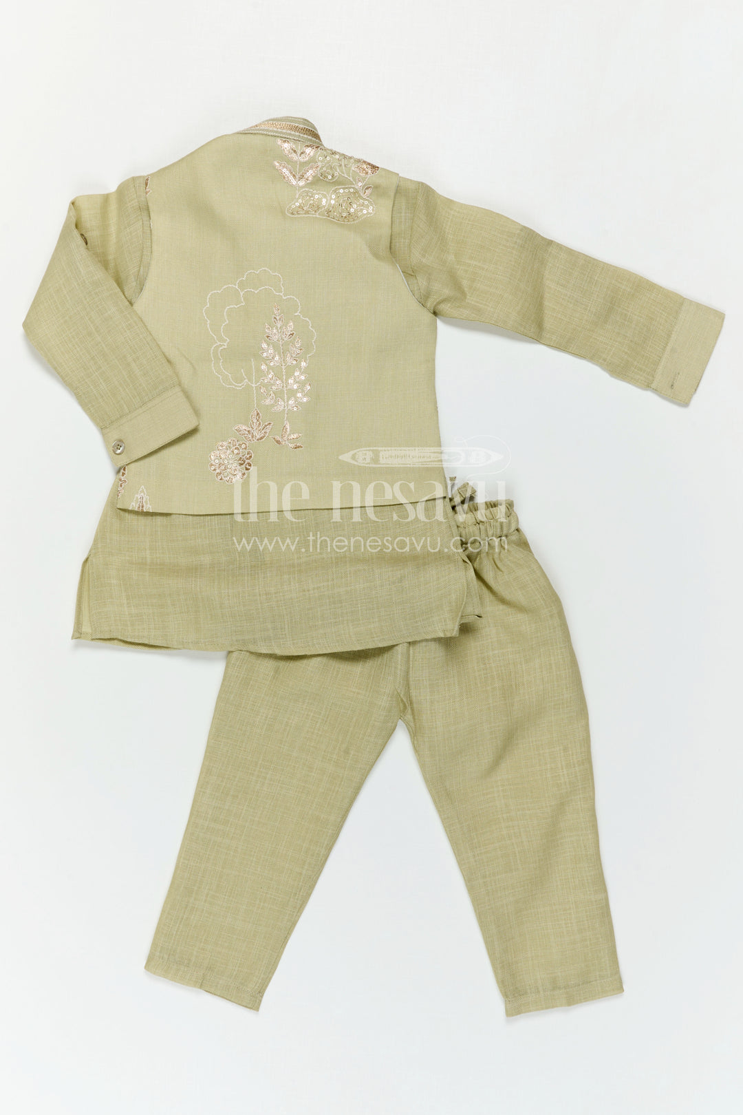 Boys Cotton Jacket Set for Festive Gatherings and Daytime Functions