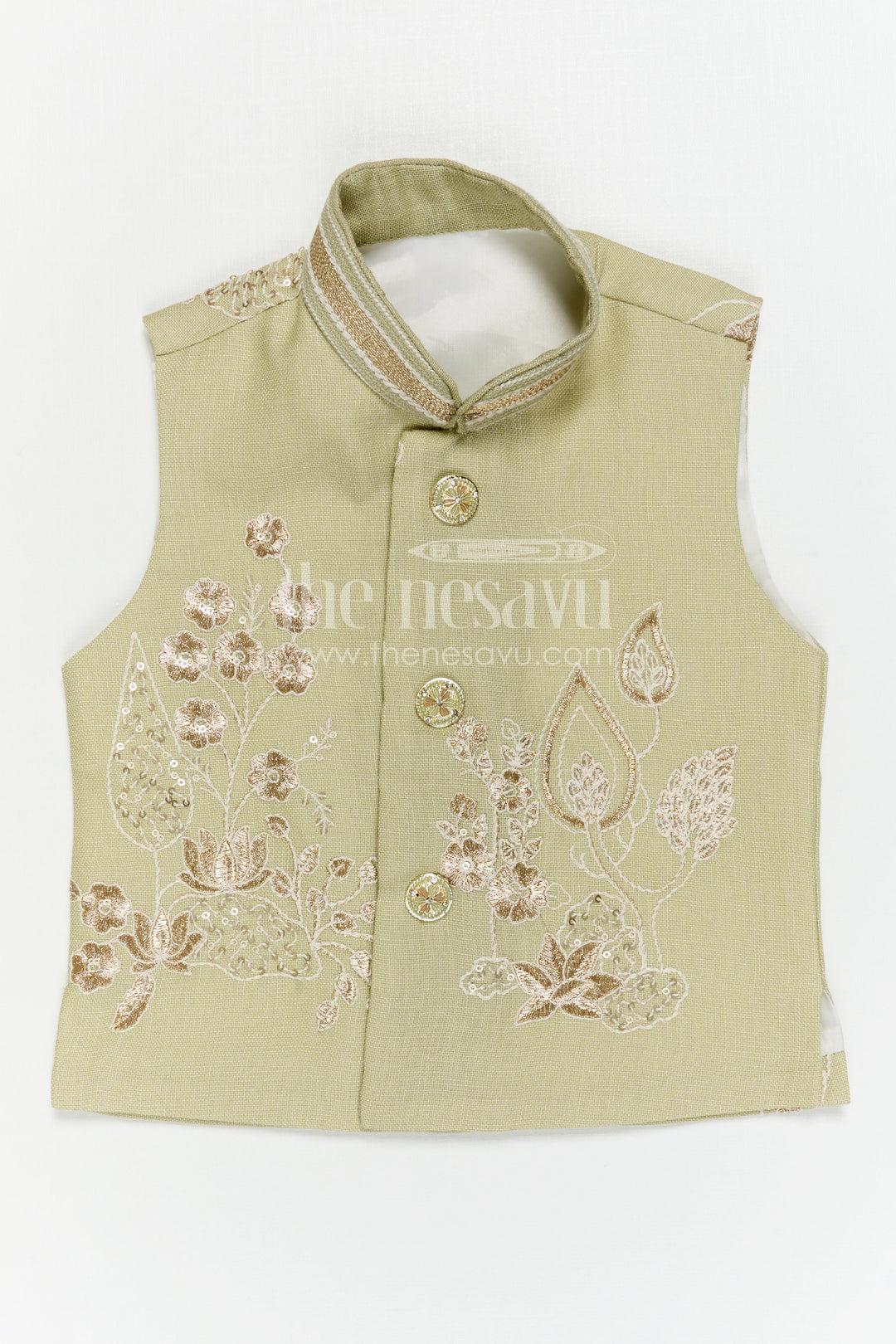 Boys Cotton Jacket Set for Festive Gatherings and Daytime Functions