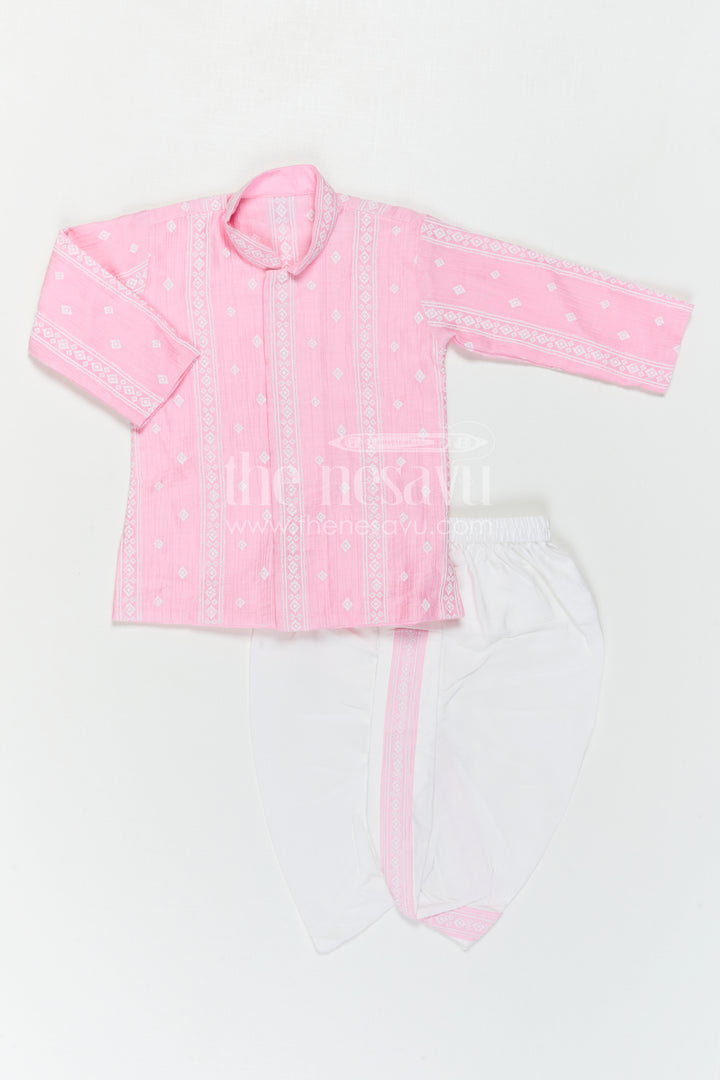 Infant Boys Dhoti Set for Festive Rituals and First Celebrations