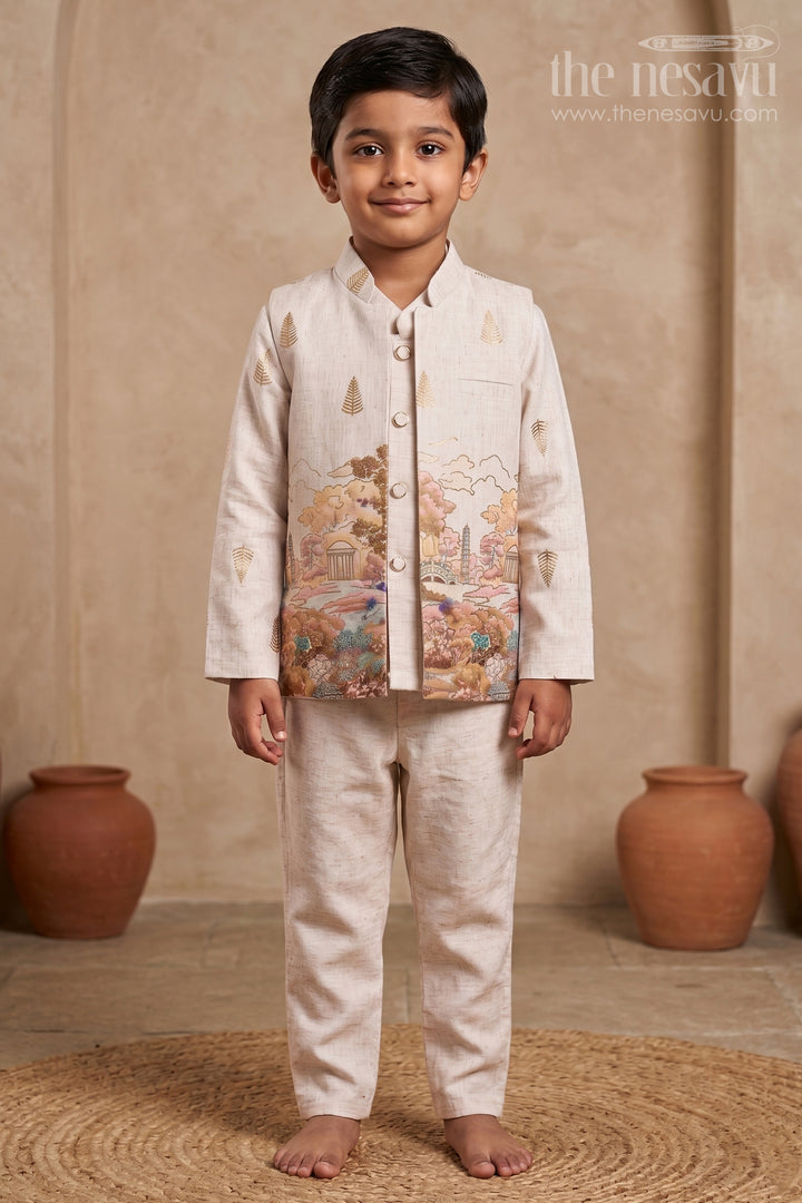 Boys Cotton Kurta Set for Festive Days and Casual Celebrations