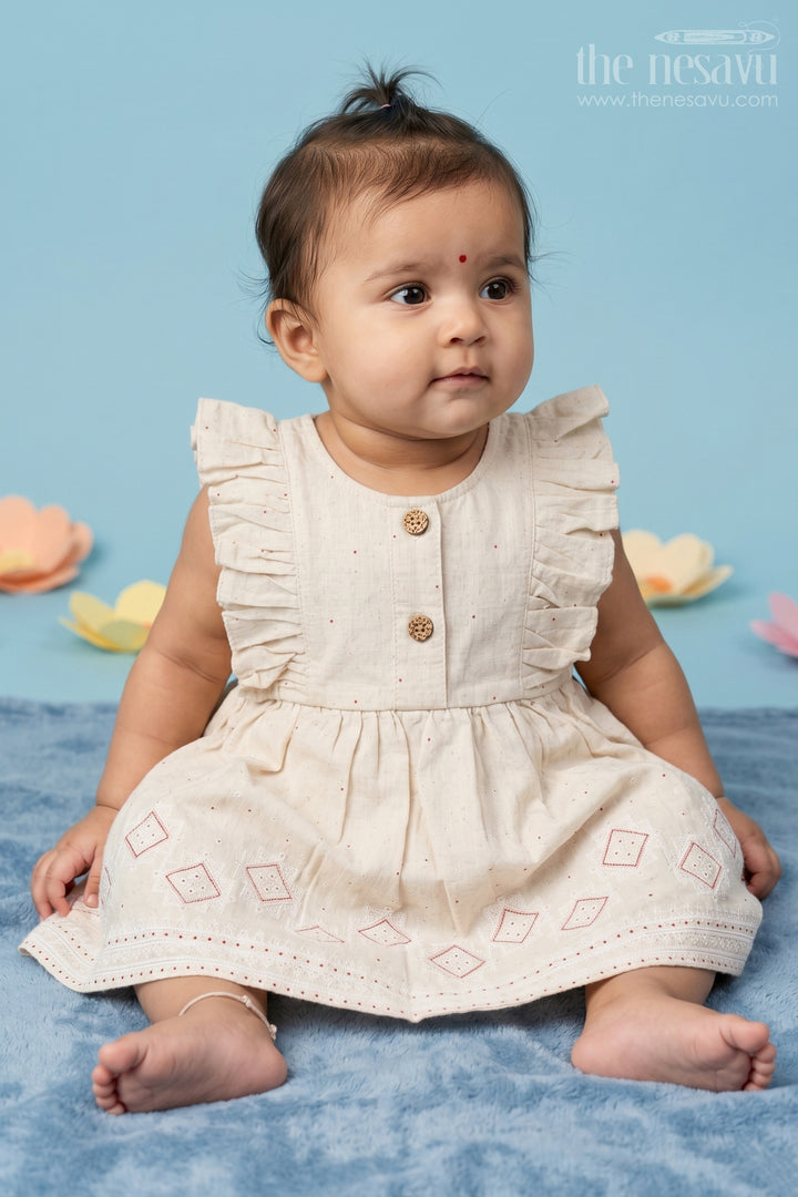 Baby Girl Embroidered Frock for Festive Days and Family Functions