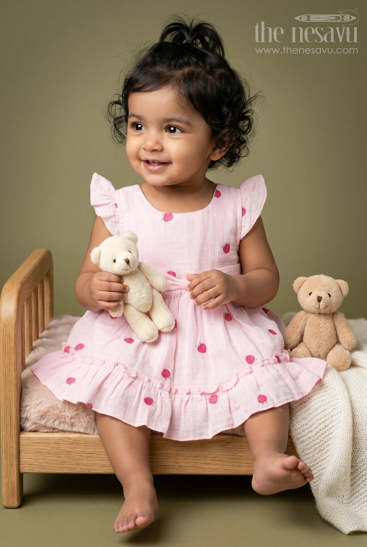 Baby Girl Cotton Frock for Summer Outings and First Birthdays