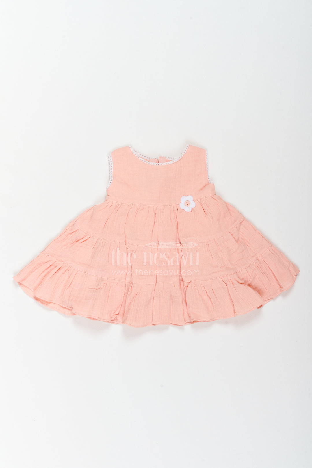 Baby Girl Tiered Muslin Dress for Playdates Photoshoots and Family Outings