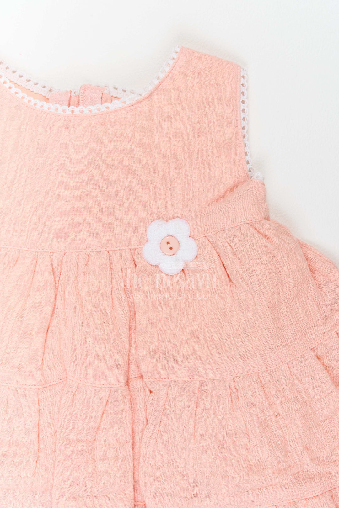 Baby Girl Tiered Muslin Dress for Playdates Photoshoots and Family Outings