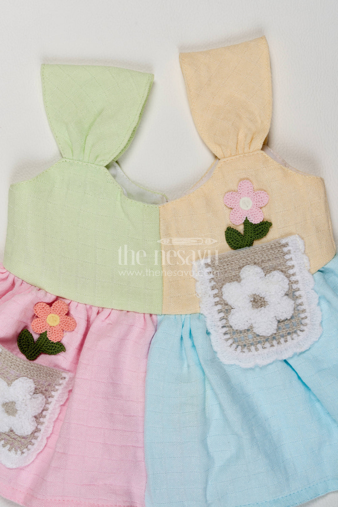 Newborn Baby Dress for Celebrations with Multicolor Designer Detailing