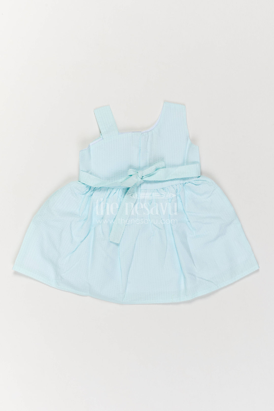 Baby Girl Frock for Kids with Floral Detailing in Blue
