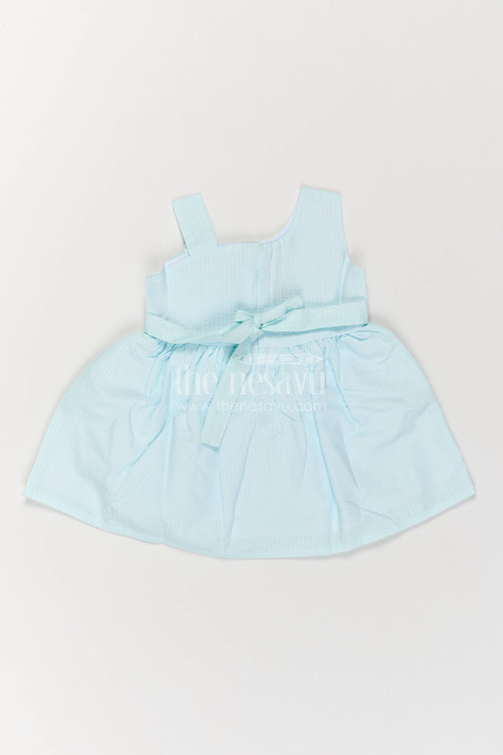 Baby Girl Frock for Kids with Floral Detailing in Blue