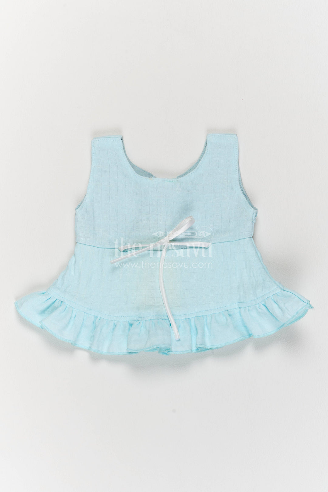 Newborn Cotton Dress for Kids with Designer Detailing in Blue