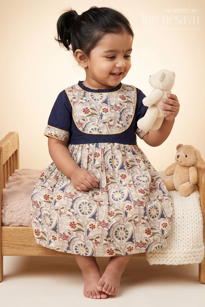 Vintage Florals: Toddler Cotton Dress for Little Girls
