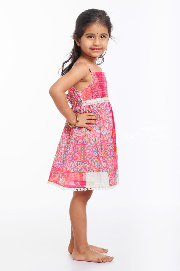 Vibrant Boho-Inspired Floral Cotton Dress for Toddlersplayful & Elegant