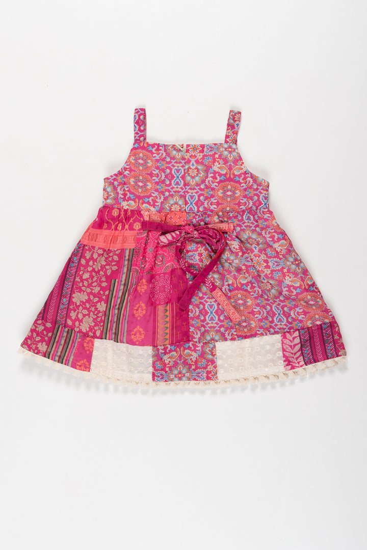 Vibrant Boho-Inspired Floral Cotton Dress for Toddlersplayful & Elegant