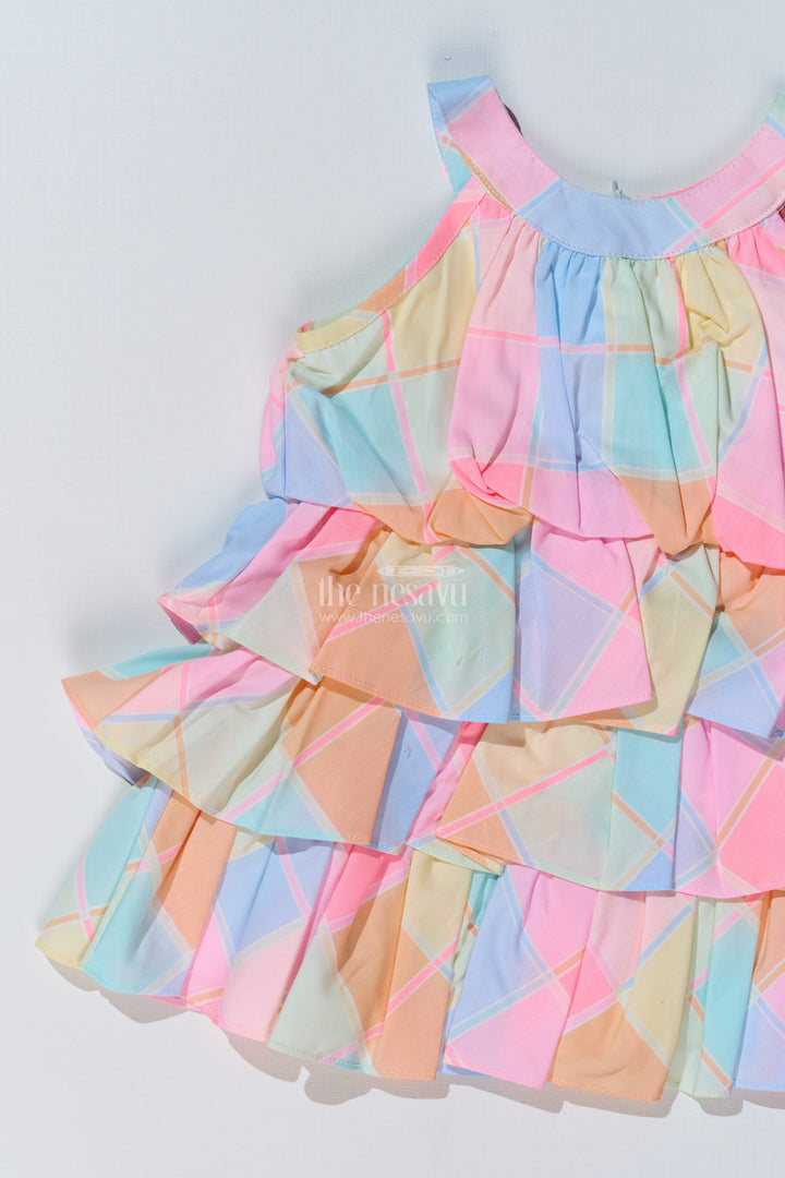 Baby Girls Maxi Frock with Layered Pastel Ruffles and Soft Cotton Fabric for a Dreamy Look